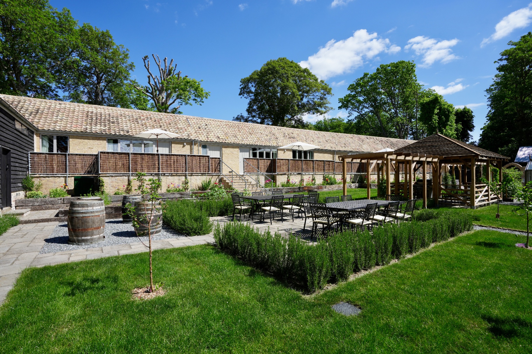 Abbey Farm fully restored — the completed Fold and courtyard
